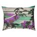 Tucker Murphy Pet™ Burkart Sekiya Village at Sumida River Designer Pillow Fleece, Polyester in Green/Brown | 6 H x 29.5 W x 19.5 D in | Wayfair