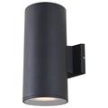 Wrought Studio™ Ladonna 2-Light Outdoor Armed Sconce Metal/Steel in Black/Gray | 12 H x 5.5 W x 8 D in | Wayfair BE048C5AB4E2452C9932247B91584B6D