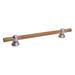 Great Grabz Signature Series Horizon Teak Grab Bar Metal in Gray | 3.15 H x 2.44 D in | Wayfair GGTEA42_SN