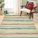 Black 45 x 0.41 in Area Rug - Highland Dunes Emest Striped Tufted Orange/Teal Area Rug Polyester | 45 W x 0.41 D in | Wayfair