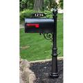 Addresses of Distinction Avenues Aluminum Post Mounted Mailbox w/ Personalized Address Plate Aluminum in Gray | 6.25 H x 8.75 W x 18.75 D in | Wayfair