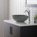 KRAUS Viva™ Thin Porcelain Ceramic Vessel Bathroom Sink w/ Pop-Up Drain in Gray | 5.5 H x 16.5 D in | Wayfair KCV-200GGR-20