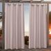 Nicole Miller Polyester Indoor/Outdoor Grommet Top Curtain Panel Pair Set of 2 Polyester in Pink/Brown | 84 H in | Wayfair EN7002-07 2-84G