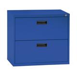 Sandusky Cabinets 400 Series 2-Drawer Lateral Filing Cabinet Metal/Steel in Blue | 26.6 H x 30 W x 18 D in | Wayfair E202L-06