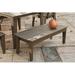 Uwharrie Outdoor Chair Hourglass Picnic Bench Wood/Natural Hardwoods in Yellow/Black | 17 H x 45 W x 19.5 D in | Wayfair H097-074W