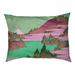 Tucker Murphy Pet™ Burkart the Lake at Hakone in Sagami Province Dog Pillow Polyester in Pink/Green/Gray | 2.5 H x 29.5 W x 19.5 D in | Wayfair