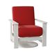 Telescope Casual Leeward Swivel Recliner Patio Chair w/ Cushions Plastic in White | 39 H x 33 W x 35 D in | Wayfair 869601A01