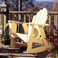 Uwharrie Chair Fanback Wood Rocking Adirondack Chair in Blue | 45 H x 33 W x 36 D in | Wayfair 4012-P31