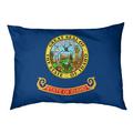 Tucker Murphy Pet™ Catalano Idaho Flag Outdoor Dog Pillow Polyester in Blue/Yellow | 9.5 H x 29.5 W x 19.5 D in | Wayfair