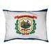 Tucker Murphy Pet™ Catalano West Virginia Flag Outdoor Dog Pillow/Classic Polyester in Blue/White | 17 H x 18 W x 42 D in | Wayfair