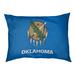 Tucker Murphy Pet™ Burien Oklahoma Flag Dog Pillow Polyester/Fleece in Blue | 17 H x 42 W x 52 D in | Wayfair D243242666D04B4EA198499D3A7DF907