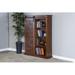 Gracie Oaks Pocola 66" H x 48" W Standard Bookcase Wood in Brown/Red | 66 H x 48 W x 14 D in | Wayfair 5B5D71576B7E4A7FB2D0738F72D4418F
