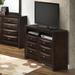 Glory Furniture Marilla 6 Drawer 47" W Double Dresser Wood in Brown | 37 H x 47 W x 17 D in | Wayfair G1525-TV2