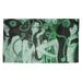 Green 39 x 0.25 in Area Rug - World Menagerie Magaw Beethoven Frieze Area Rug Polyester | 39 W x 0.25 D in | Wayfair