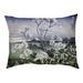 Tucker Murphy Pet™ Burkart Mt. Fuji Through the Cherry Blossoms Dog Pillow Polyester in Gray/Blue | Extra large (52" W x 42" D x 17" H) | Wayfair