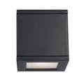 WAC Lighting Rubix 2-Light Outdoor Flush Mount Aluminum/Glass/Metal in Black | 5 H x 5 W x 7 D in | Wayfair WS-W2505-BK