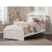 Harriet Bee Extra-Long Twin Solid Wood Standard Bed Wood in White | 41.5 H x 41.63 W x 82.75 D in | Wayfair 6CBB0842500F4883B02B84DB806816E5
