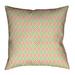 Latitude Run® Avicia Indoor/Outdoor Throw Pillow Polyester/Polyfill blend in Pink/Green | 16 H x 16 W x 3 D in | Wayfair