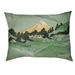 Tucker Murphy Pet™ Burkart Mt. Fuji Reflected in Lake Kawaguchi Designer Pillow Fleece, Polyester in Green/Brown | 7 H x 52 W x 42 D in | Wayfair