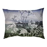 Tucker Murphy Pet™ Burkart Mt. Fuji Through the Cherry Blossoms Dog Pillow Polyester in Red/Indigo | Medium (29.5" W x 19.5" D x 9.5" H) | Wayfair