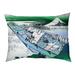 Tucker Murphy Pet™ Casias Katsushika Hokusai Ushibori in Hitachi Province Outdoor Cat Designer Pillow Fleece, in Green | Wayfair