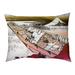 Tucker Murphy Pet™ Casias Katsushika Hokusai Ushibori in Hitachi Province Outdoor Cat Designer Pillow Fleece, in Brown | Wayfair