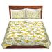 Zoomie Kids Finchley Pom Honey Bees Duvet Cover Set Microfiber in Green | 1 Twin Duvet Cover + 1 Standard Sham | Wayfair