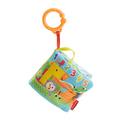 Fisher-Price FGJ40 - Kleines Spielbuch weiches Baby Buch, inkl. 1 abnehmbares Spielzeug, Babyspielzeug ab der Geburt, Multicolour