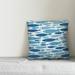 Designs Direct Creative Group Blue School of Fish Pattern Throw Pillow w/ Filling Polyester/Polyfill blend | 16 H x 16 W x 1.5 D in | Wayfair