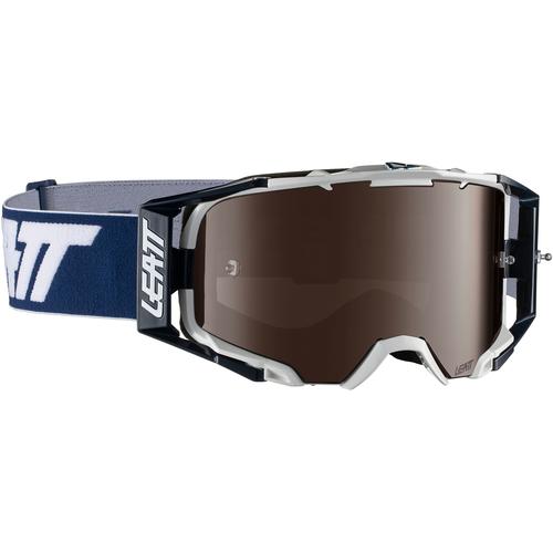 Leatt Velocity 6.5 Iriz Motocross Brille, weiss-blau