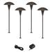 Mushroom Bronze 6-Piece LED Landscape Path Light Set