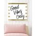 Art Remedy Oliver Gal 'Good Vibes Only Gold' Textual Art Print on Canvas Canvas, Wood in Black | 24 H x 24 W x 1.5 D in | Wayfair