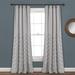 Chenille Chevron Window Curtain Panels Light Gray 40x95 Set - Lush Decor 16T003876