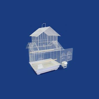 YML 3/8" Bar Spacing Pagoda White Bird Cage, Small