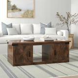 Hungerford Farmhouse 48-inch Coffee Table, No Assembly Required Wood in Brown Laurel Foundry Modern Farmhouse® | 18 H x 48.5 W x 24.75 D in | Wayfair