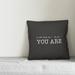 Ebern Designs Luzerne Come as You are Indoor/Outdoor Throw Pillow Polyester/Polyfill blend in White/Black | 16 H x 16 W x 1.5 D in | Wayfair