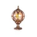 Traditional Victorian Globe Column Light Lantern Classic Aluminium Die-Casting Glass Outdoor Waterproof E27 Pillar Post Lamps Creative Ball Courtyard Patio Porch Gate Landscape Street Lighting Fixture