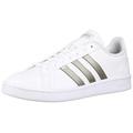 adidas Women's Grand Court Sneaker, White Platino Metallic White, 5.5 UK