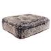 Ultra Plush Faux Fur Luxury Shag Durable Sicilian Rectangle Pet Bed, 46" L X 35" W X 6" H, Frosted Willow, Large, Gray / Brown