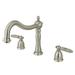 Kingston Brass Heritage Double Handle Deck Mounted Roman Tub Faucet in Gray | Wayfair KS1348GL