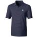 Men's Cutter & Buck Navy North Carolina Tar Heels Big Tall Forge Pencil Stripe Polo