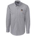 Men's Cutter & Buck Charcoal Florida State Seminoles Big Tall Stretch Gingham Long Sleeve Button Down Shirt