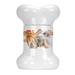 Tucker Murphy Pet™ Yorkie Yorkshire Terrier Bone Shaped Pet Treat Jar Ceramic, Size 9.0 H x 6.0 W x 5.0 D in | Wayfair