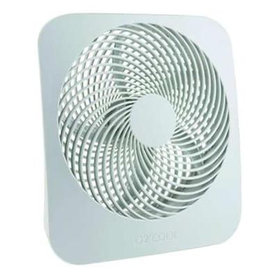 TREVA/O2COOL FD10802A 10" Blade Dia Table Fan, Non-Oscillating, 2 Speeds, 9VDC,
