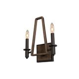 Allegri by Kalco Lighting Duluth 2 Light Farmhouse Chic Rustic Lodge Sconce by Kalco Metal in Brown | 12 H x 10 W x 4 D in | Wayfair 508920SZ