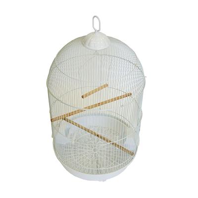 YML Round White Bird Cage, Small