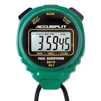 ACCUSPLIT Pro Survivor - A601X Stopwatch, Clock, Extra Large Display (Green)