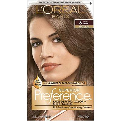 L'Oreal Superior Preference - 6 Light Brown (Natural) 1 Each (Pack of 4)