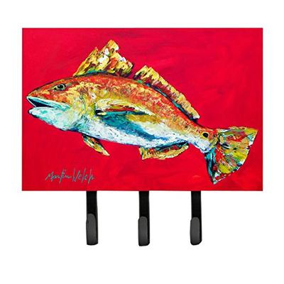 Caroline's Treasures MW1103TH68 Fish-Red Fish Woo Hoo Leash or Key Holder, Large, Multicolor