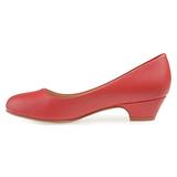 Brinley Co. Womens Soren Classic Faux Leather Comfort-Sole Heels Red, 6.5 Regular US screenshot. Shoes directory of Clothing & Accessories.